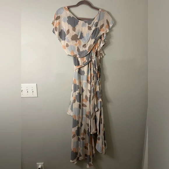 Free People Faye Printed Flowy Wrap Maxi Dress - Picture 4 of 6